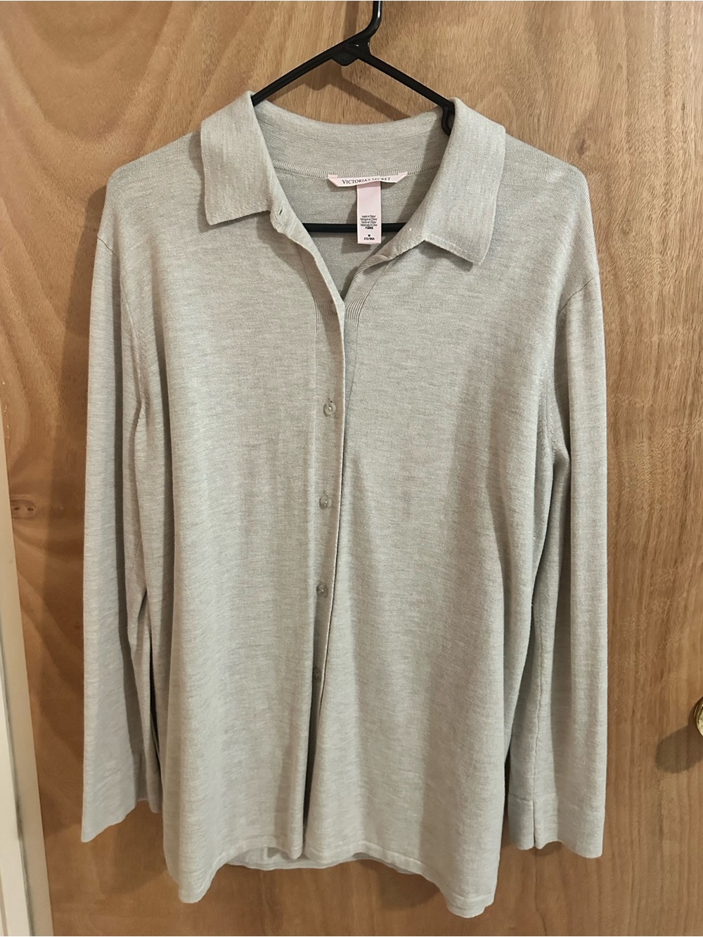Beige/khaki  Collared Button-Front Sweater - Victoria's Secret